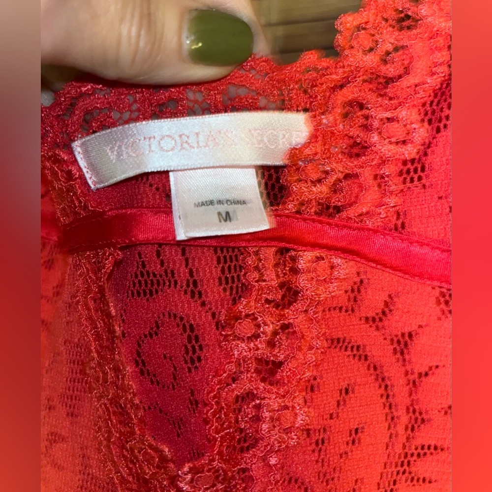 GW 2025 Victoria’s Secret Red Beautiful Perfect Condition length Lingerie Top - Picture 6 of 12